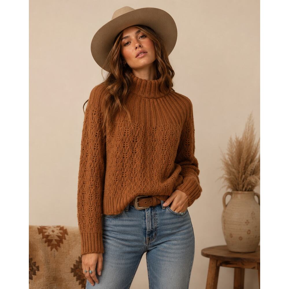 Madewell Womens Sweater Size Small Fuzzy Cozy Dark Tones Fall/Winter Vibes